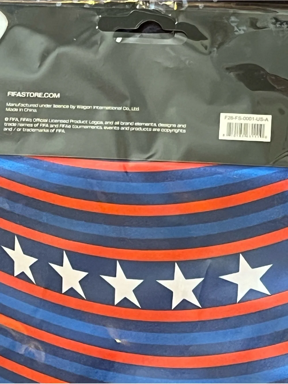 NWT 2026 FIFA World Cup Red White Blue Stars Scarf CANMEXUSA